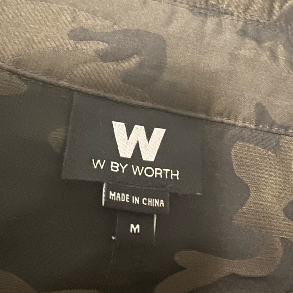 W by Worth Olive Camouflage Trench Coat - Picture 6 of 7